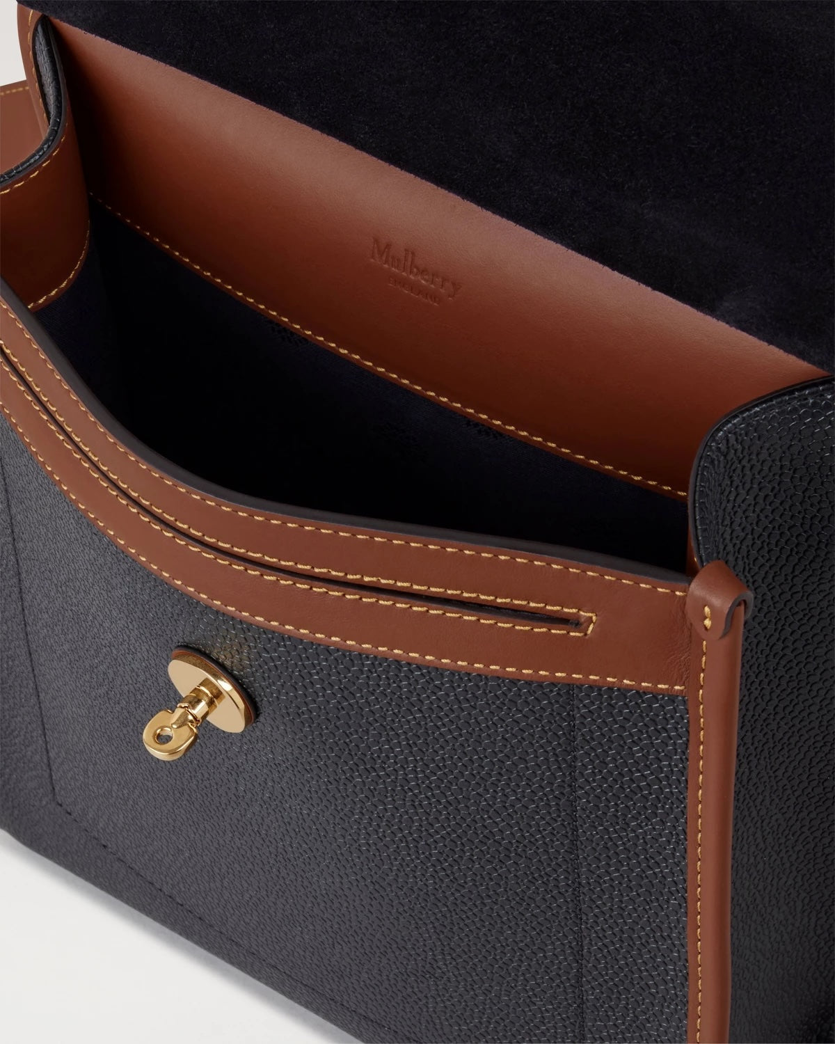 Antony N Eco Scotchgrain Black-Cognac