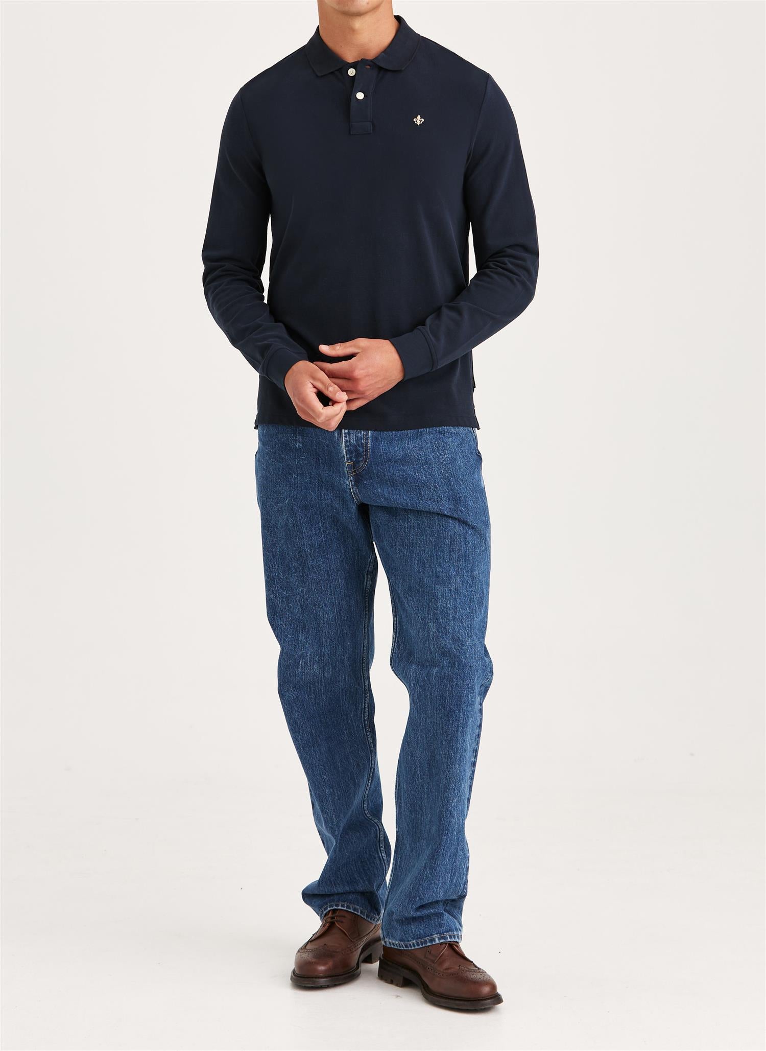 Camden LS Polo Shirt - Old Blue