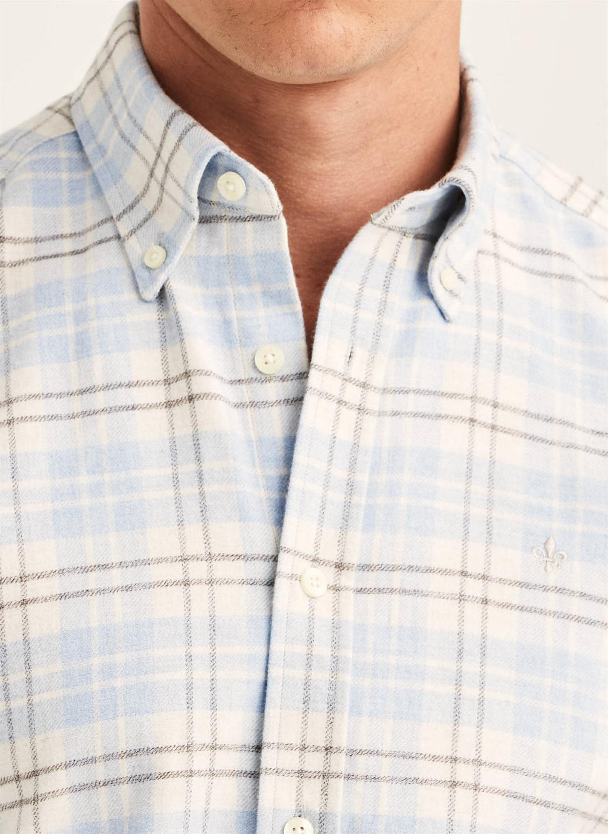 Flannel Mouliné Shirt Slim