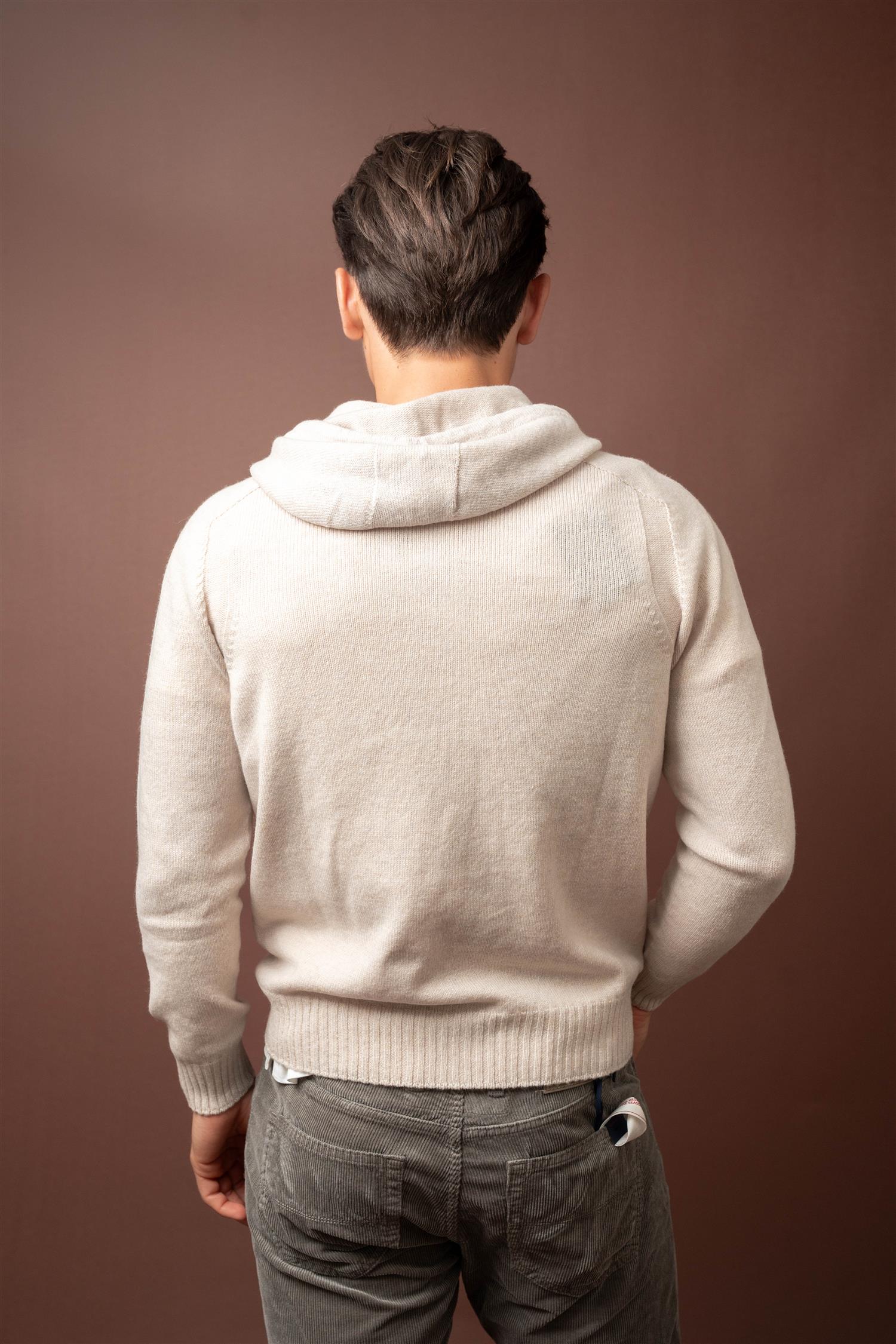 Full Zip Hoodie - Beige