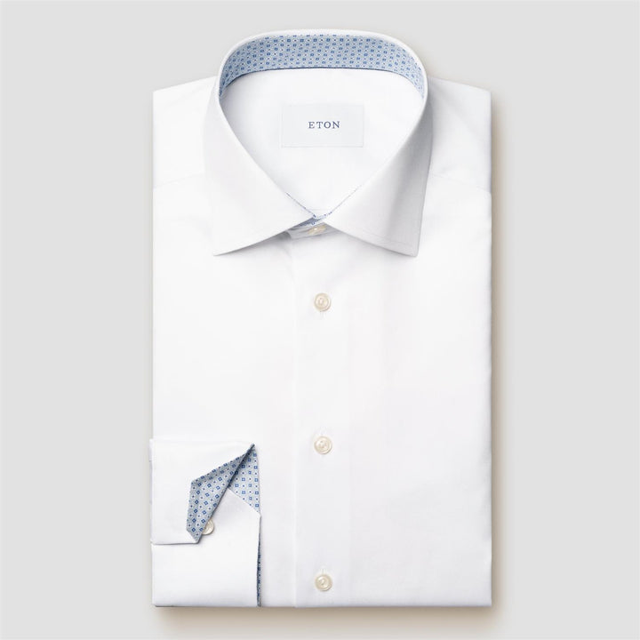 Slim Signature Twill Geometric Effect - White