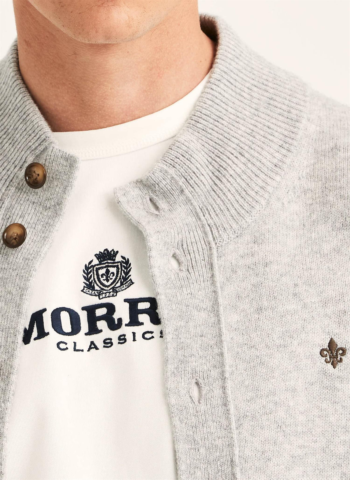 Hertford Button Cardigan - Grey