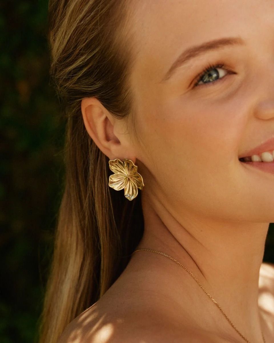 Jasmine Studs L Gold
