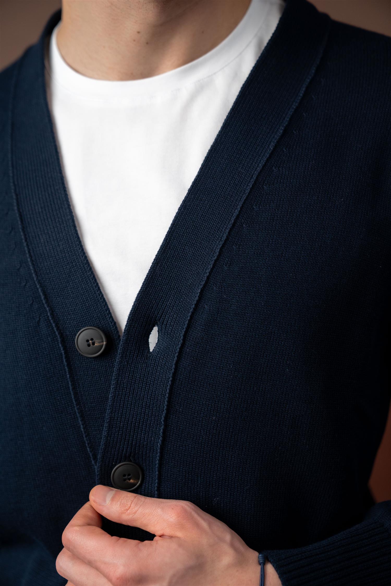 Cardigan Cotton - Navy