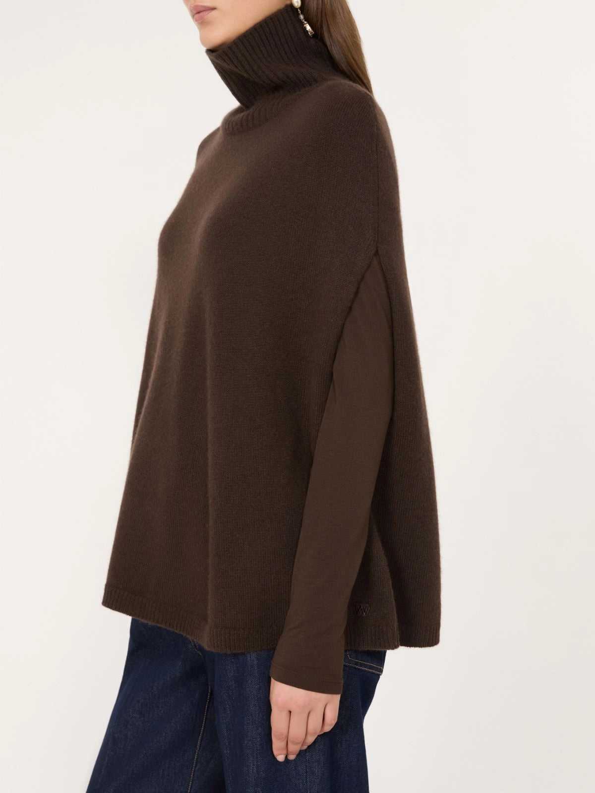Cashmere Poncho - Brown