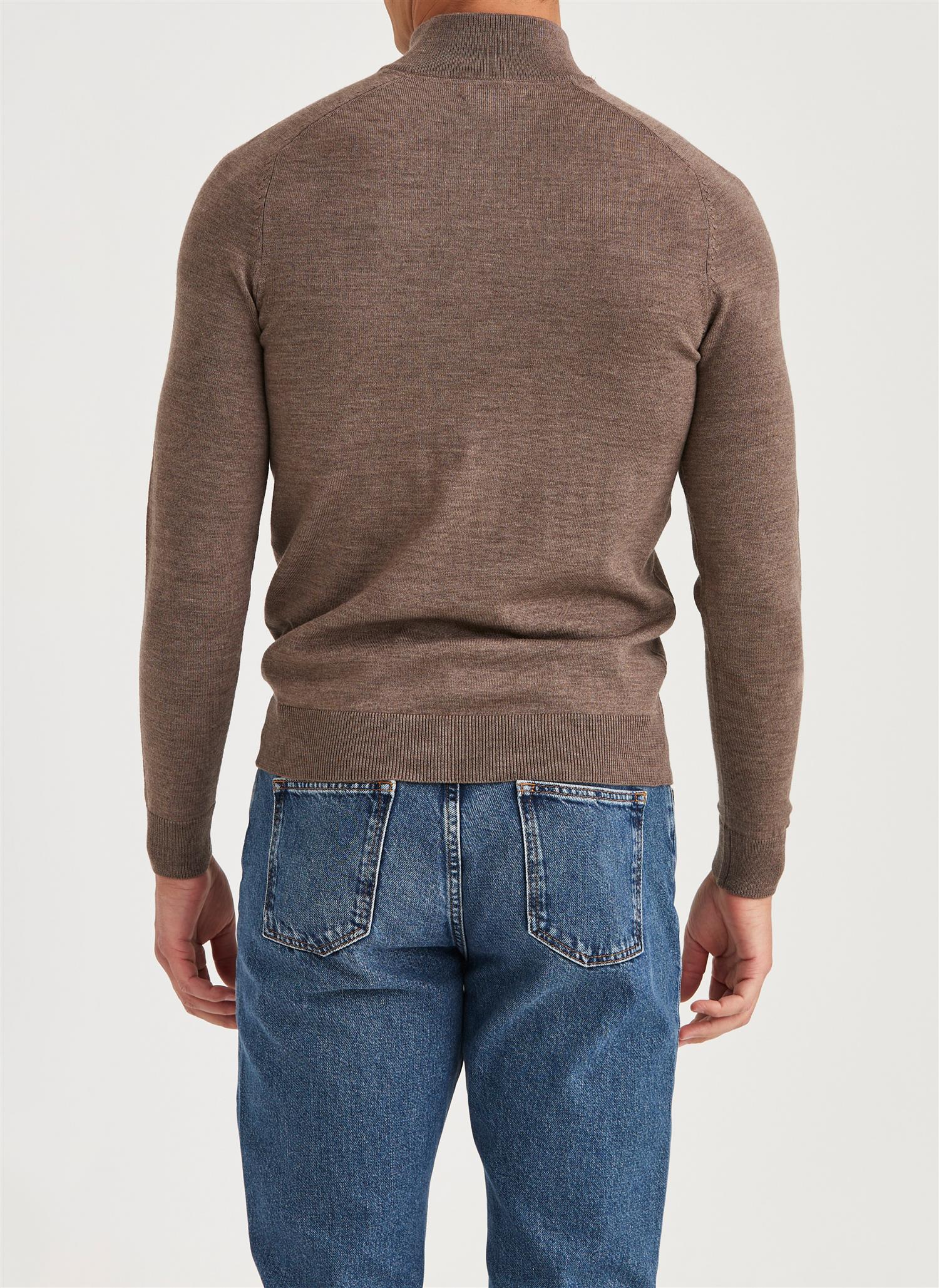 Merino John Zip - Brown