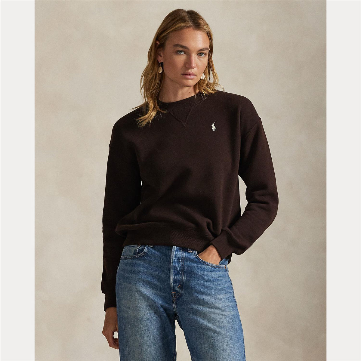Fleece Crewneck - Circuit Brown