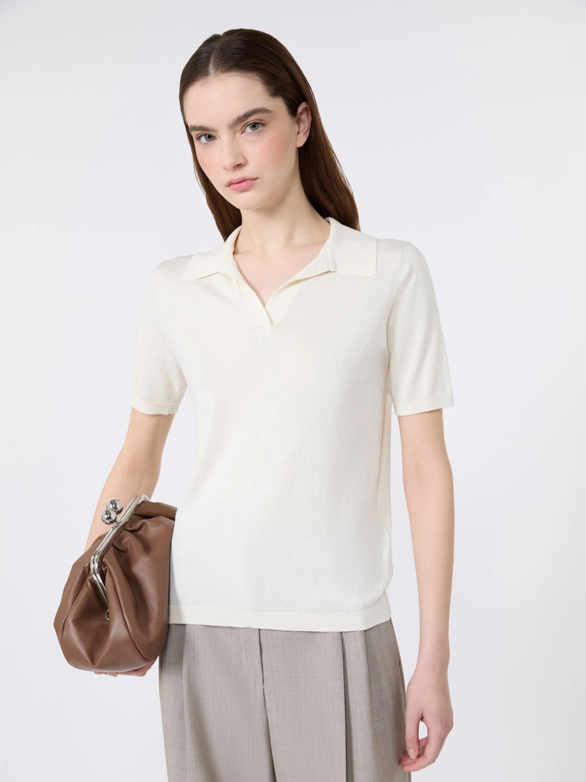 Silk & Cotton Top - Ecru
