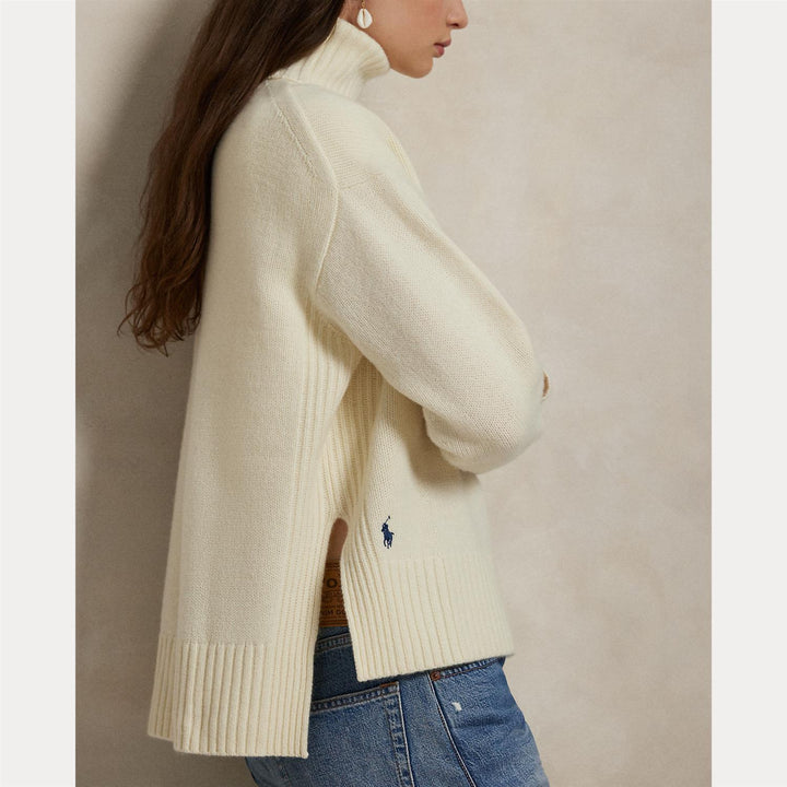 T NECK-CLASSIC-LONG SLEEVE-PULLOVER