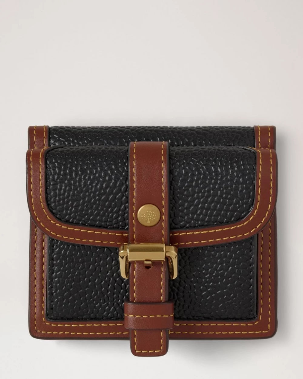 Roxanne Wallet Black & Cognac Bio-Based Scotchgrain