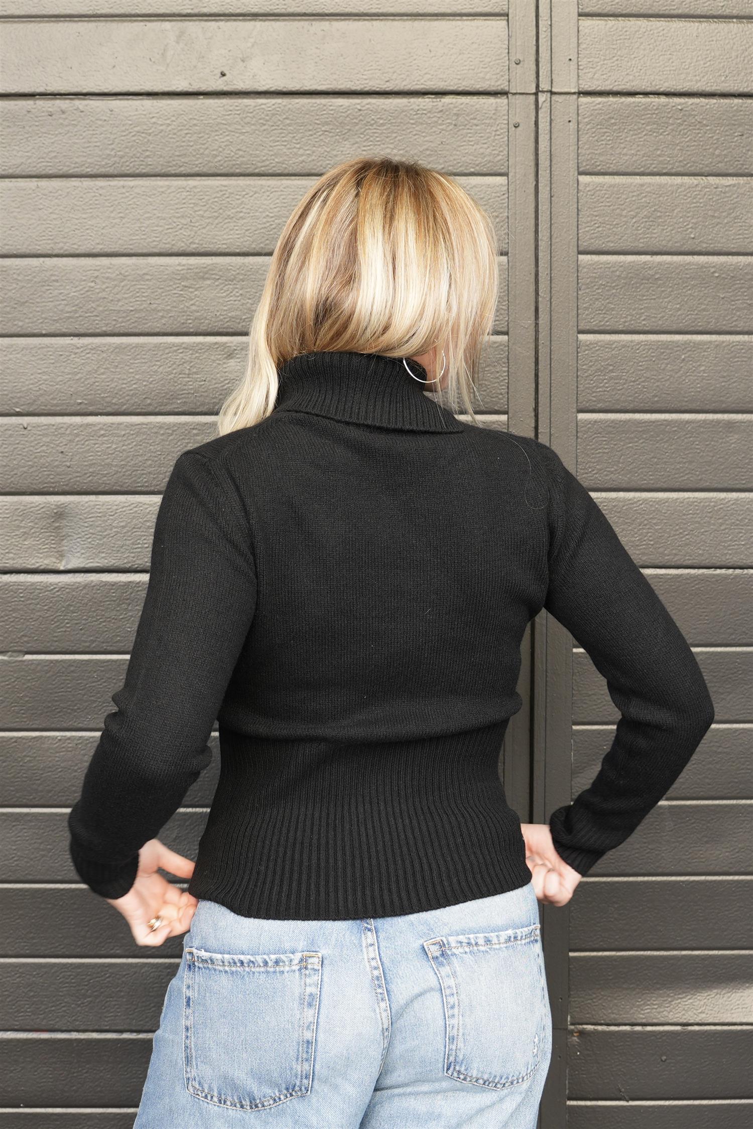 Cashmere Turtle Neck Black