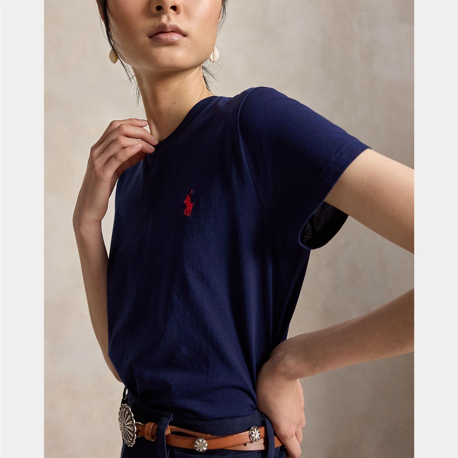 Classic Fit Cotton Jersey Crewneck Tee Cruise Navy