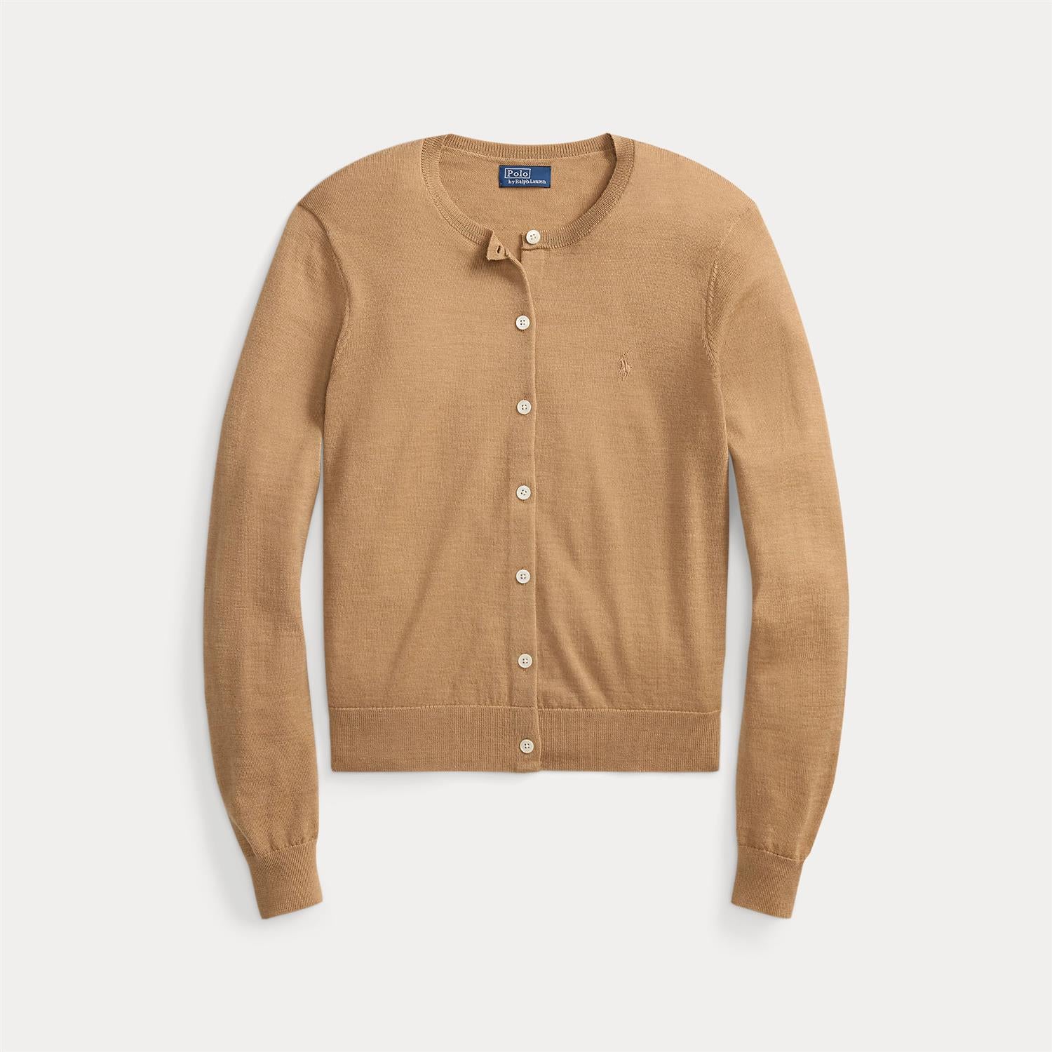 Sweater Cardigan Camel Melange