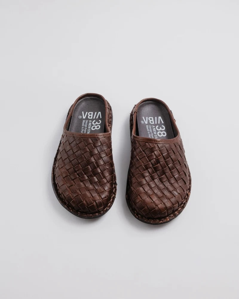 Roma Woven Leather Cocoa brown