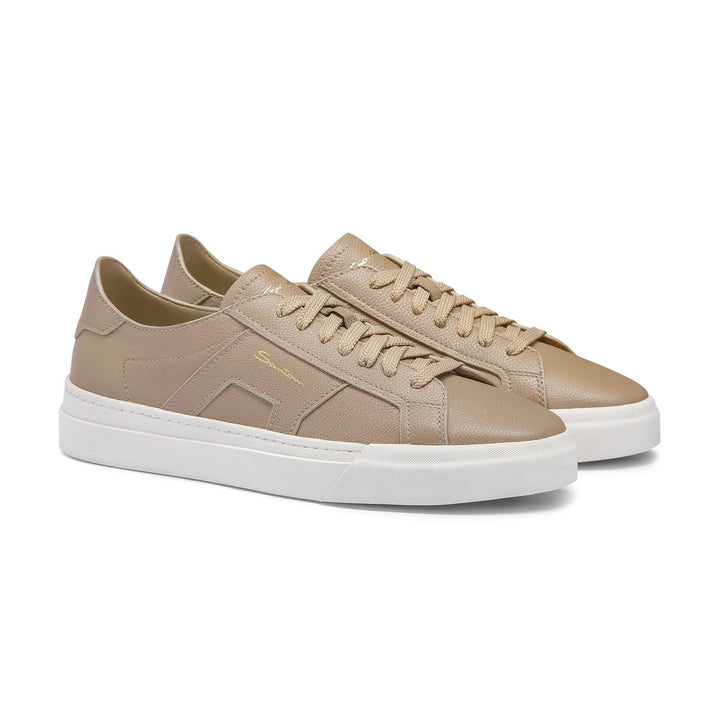 Double Buckle Sneaker - Beige