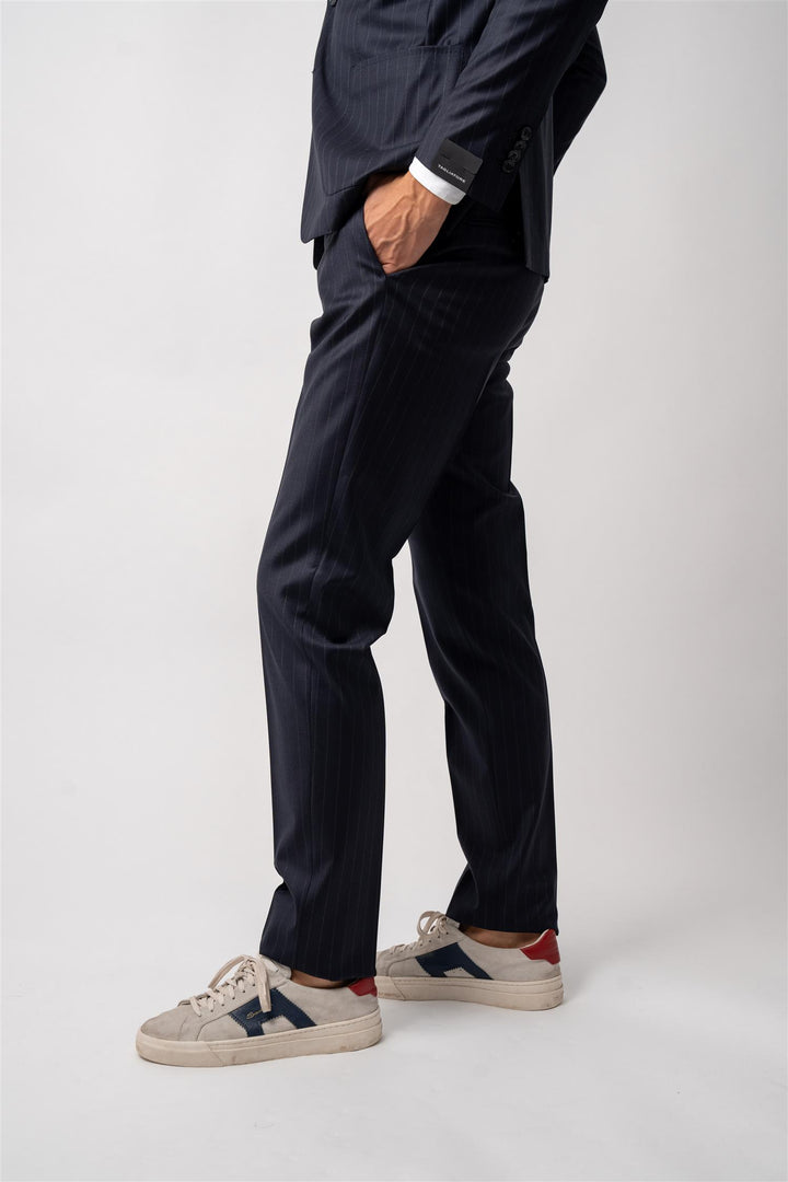 Pinstripe suit-Navy