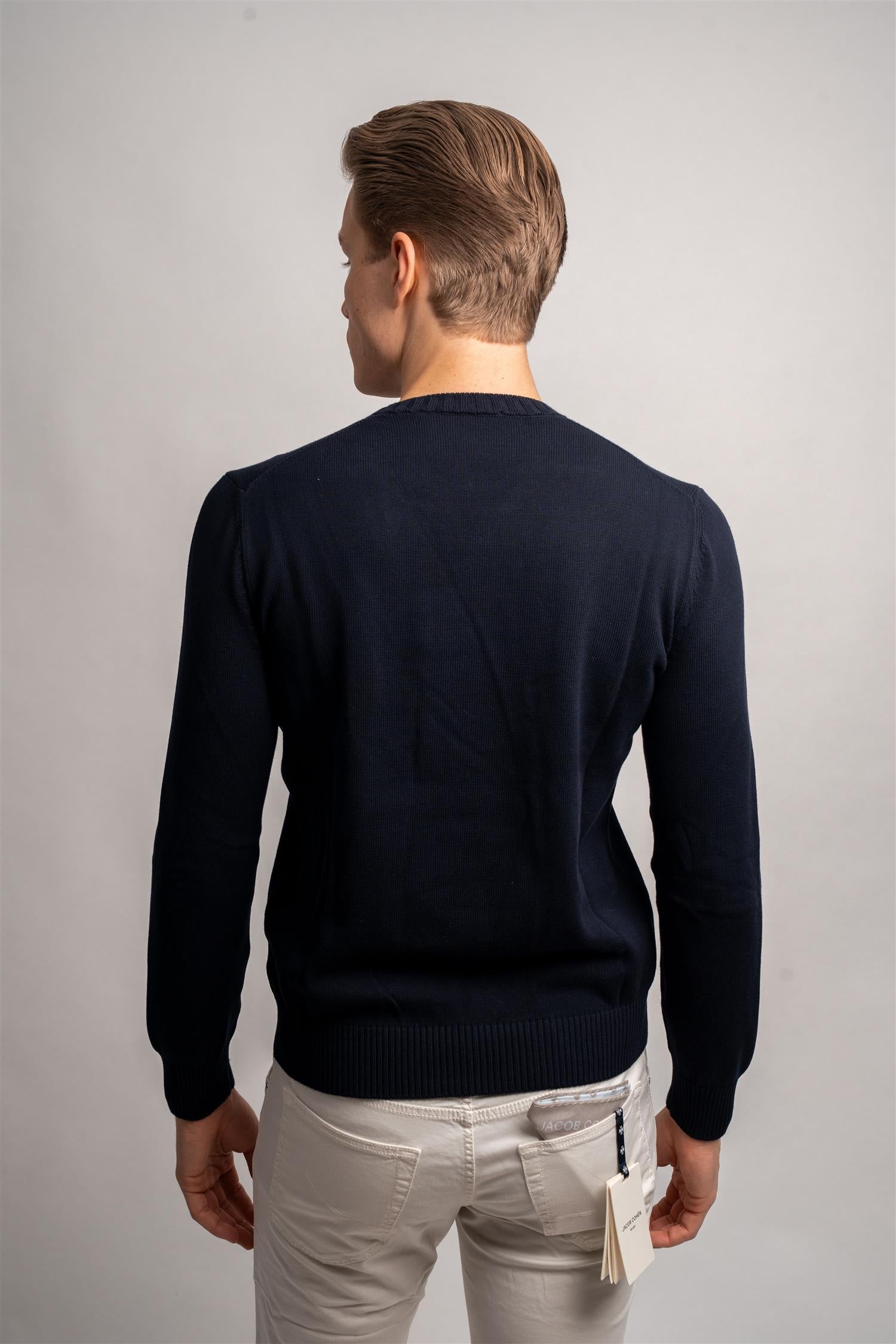 Cotton Crewneck - Navy