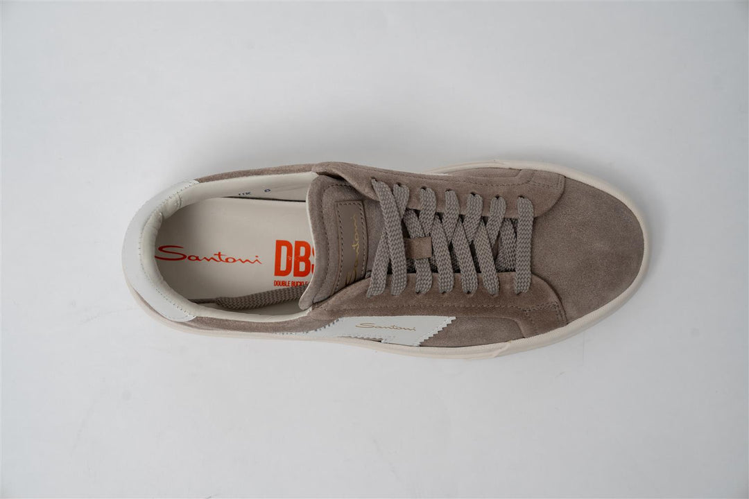 Double Buckle Sneaker Suede - Beige