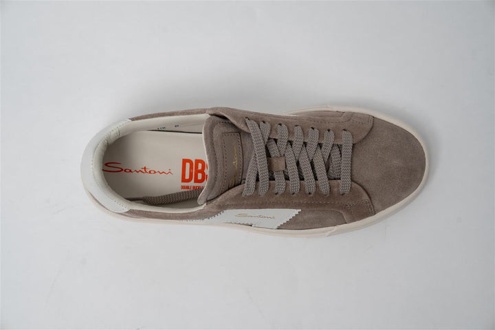 Double Buckle Sneaker Suede - Beige