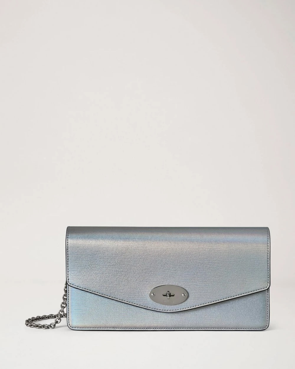 Darley Clutch Metalic Lizard Silver