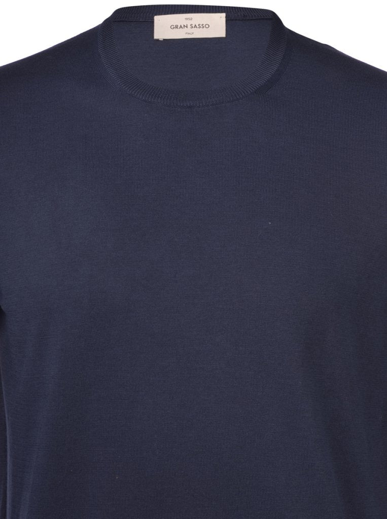 Ribbed T-shirt - Navy