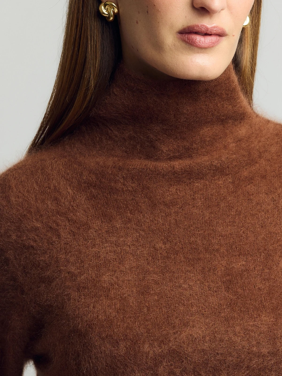 Medea Cashmere Turtleneck Knit  – Cognac