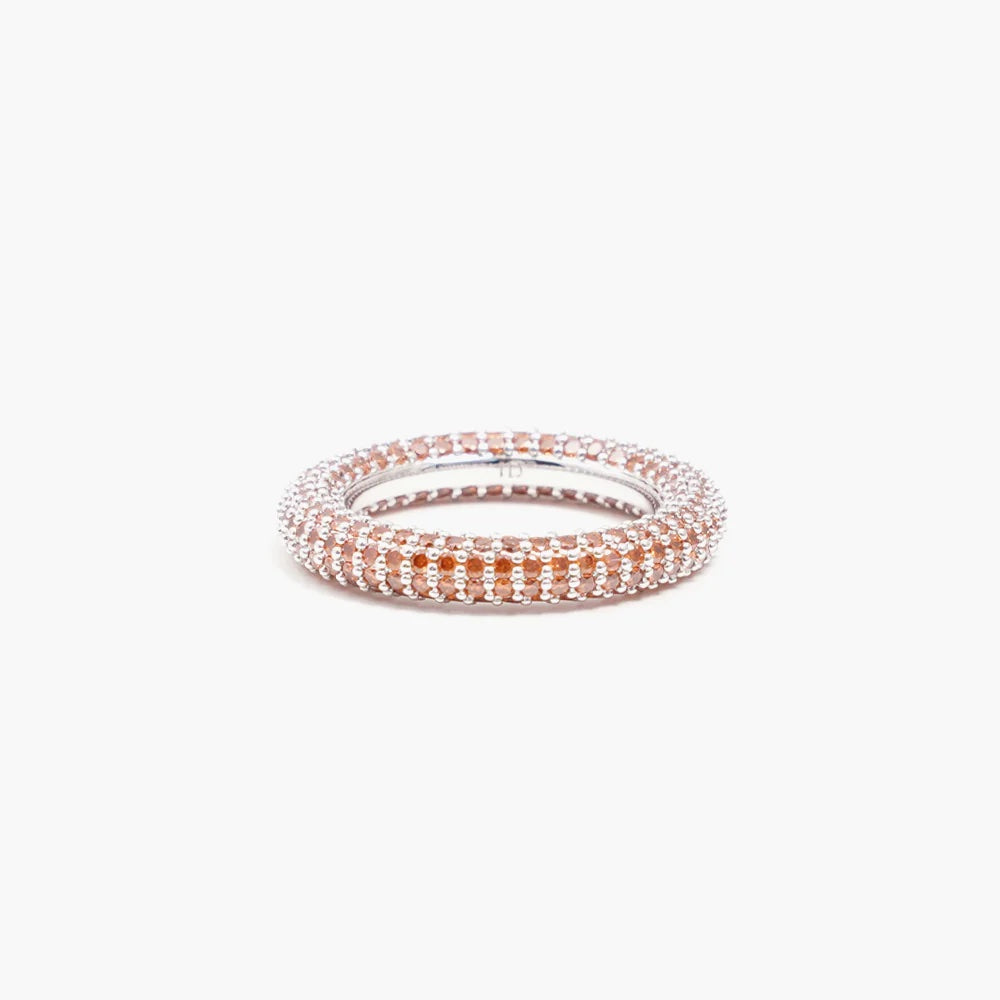 Colorful Ring Orange Silver