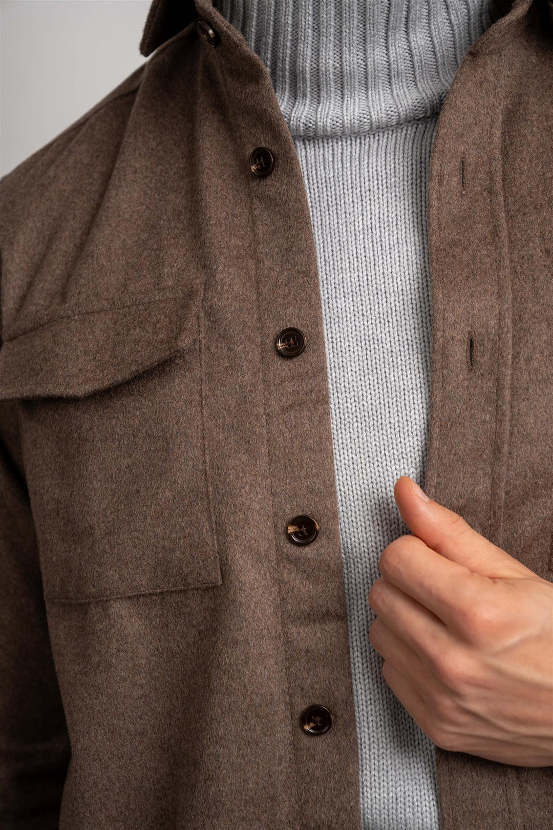 Wool Overshirt - Sand