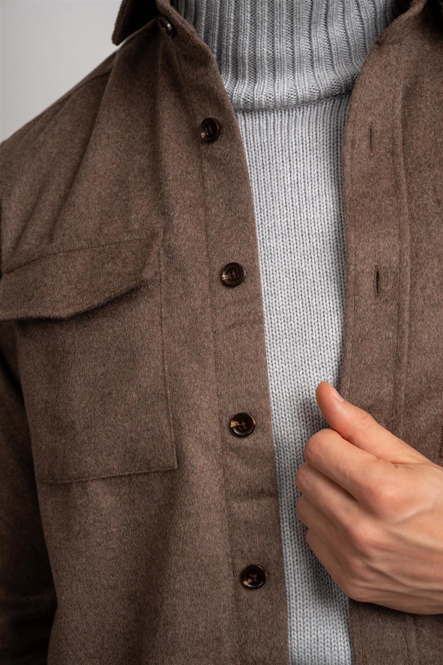 Wool Overshirt - Sand