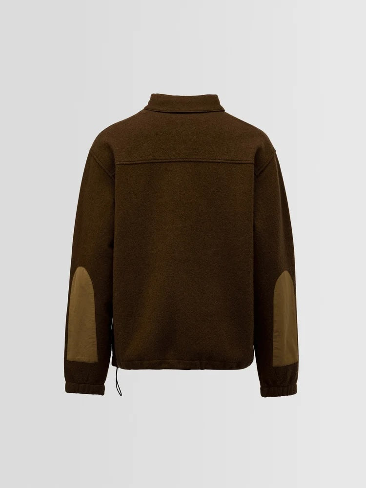 Oakdale Boiled Wool Shirt - Brown