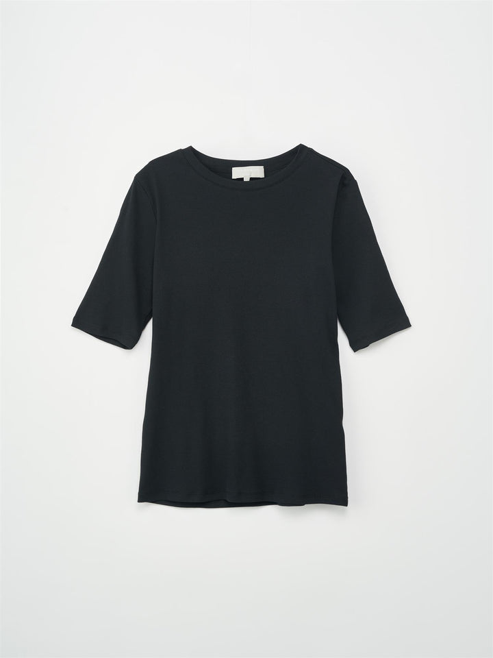 MARIANNE RIB TEE BLACK