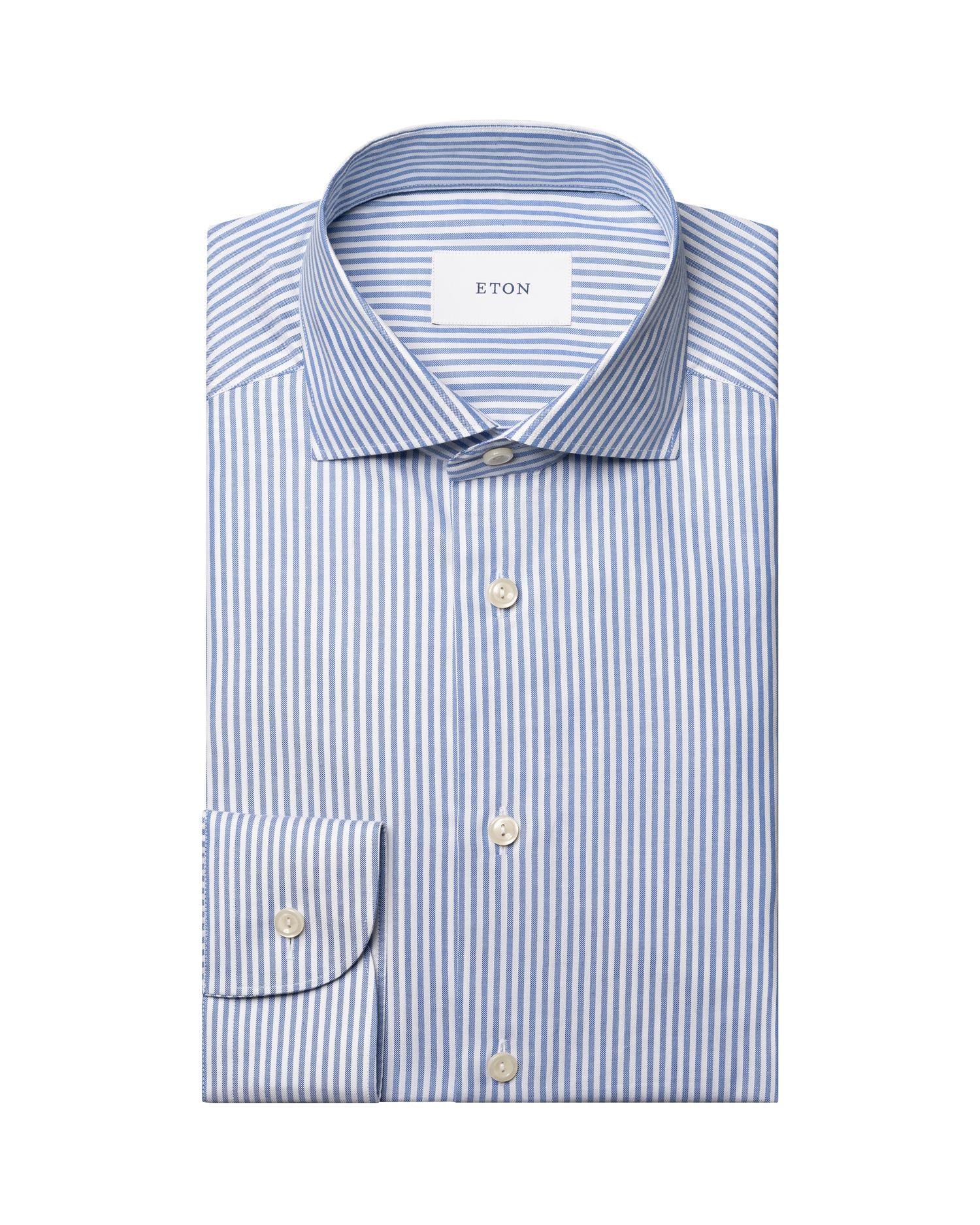 Benegal Stripe Signature Oxford Shirt - Mid Blue