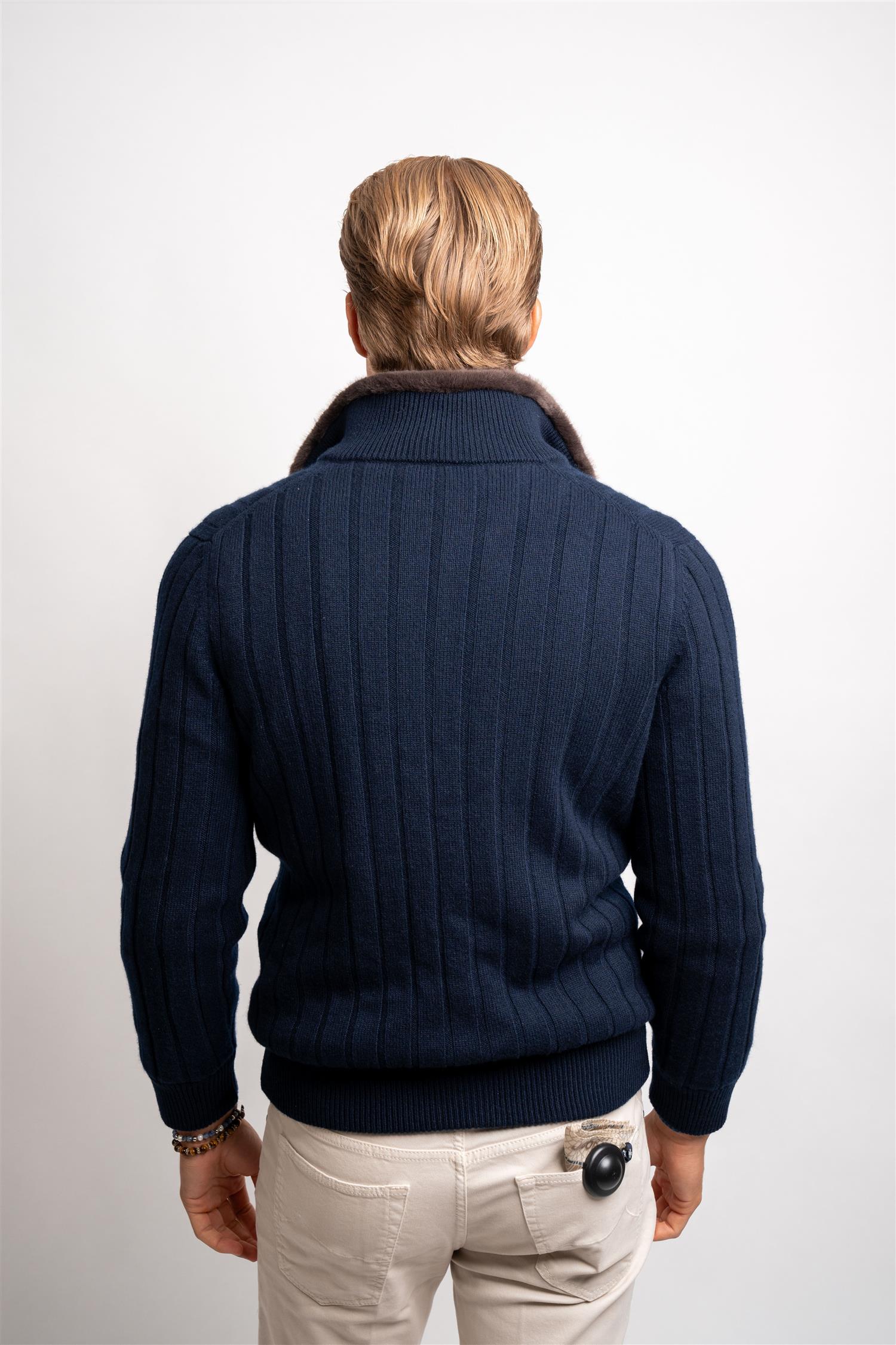 Cashmere Jacket - Navy