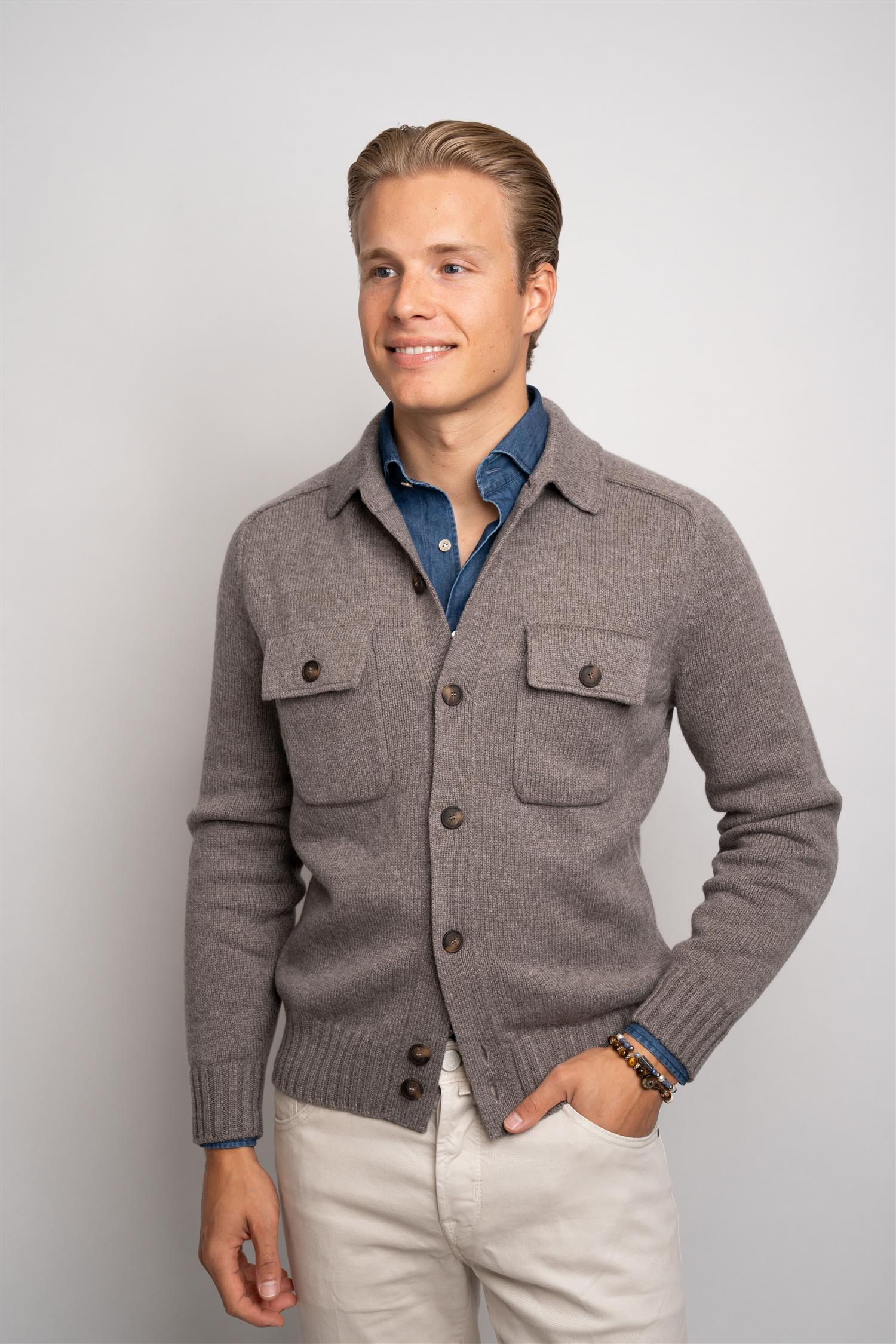 Cardigan Buttons - Light Brown