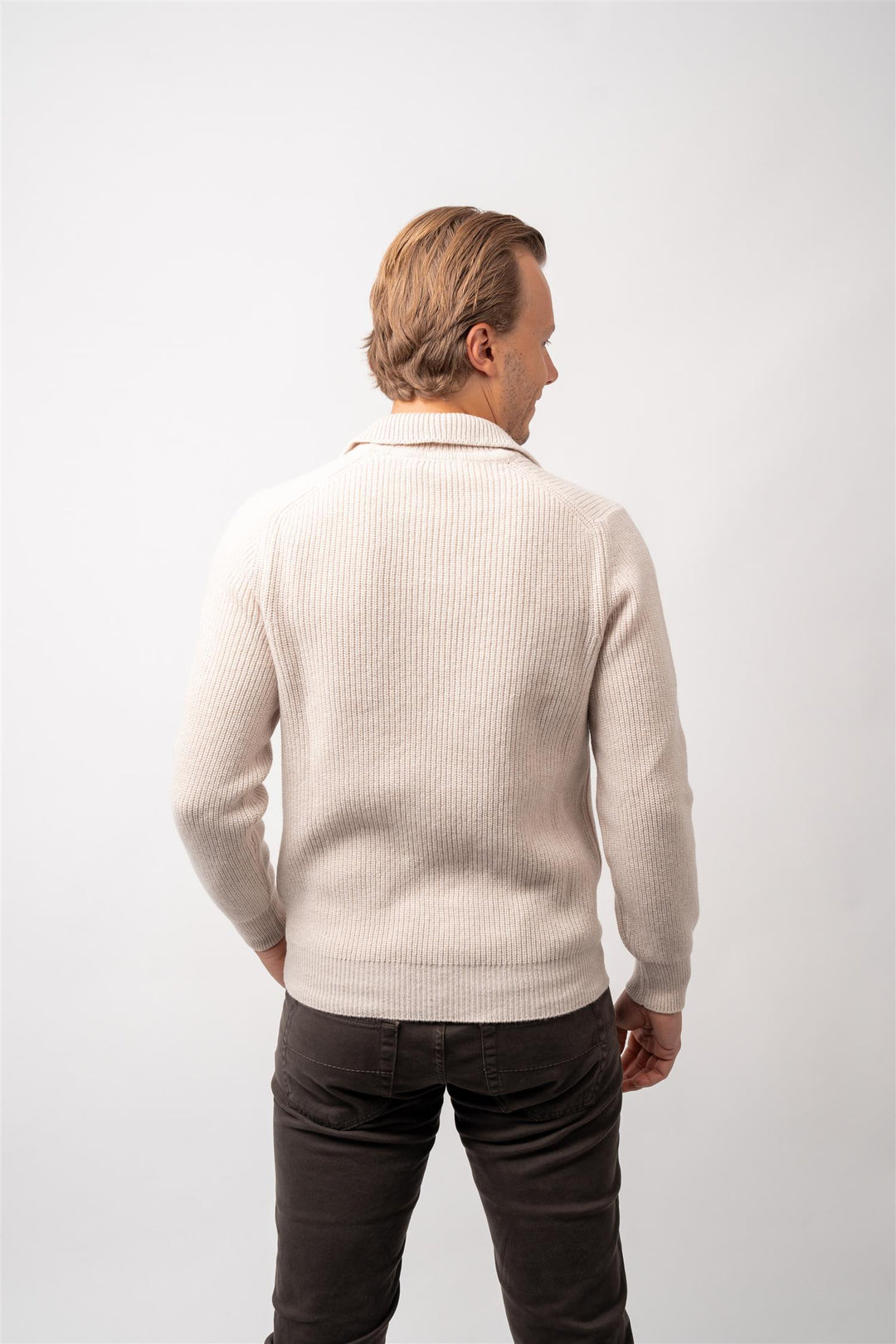 Tennis Polo Long Sleeve Wool - Cream