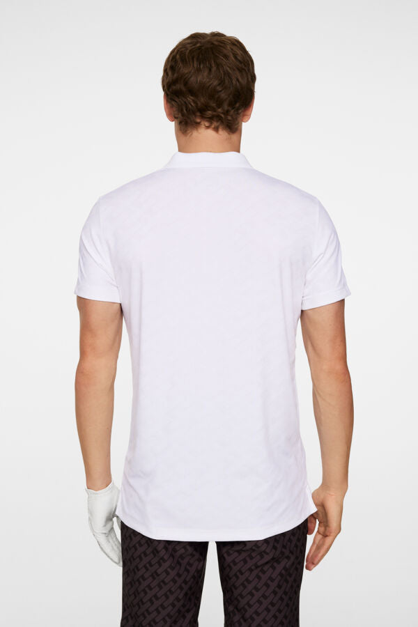 Bison Jacquard Polo - White