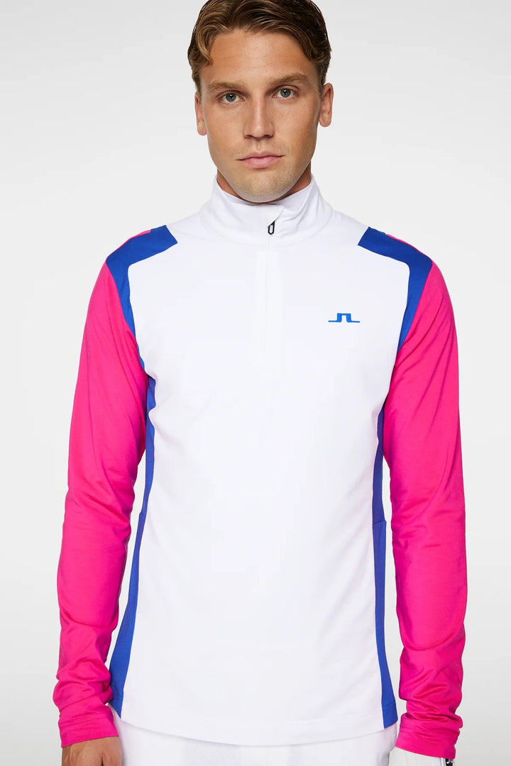 Lukas Quarter Zip Mid Layer - Pink