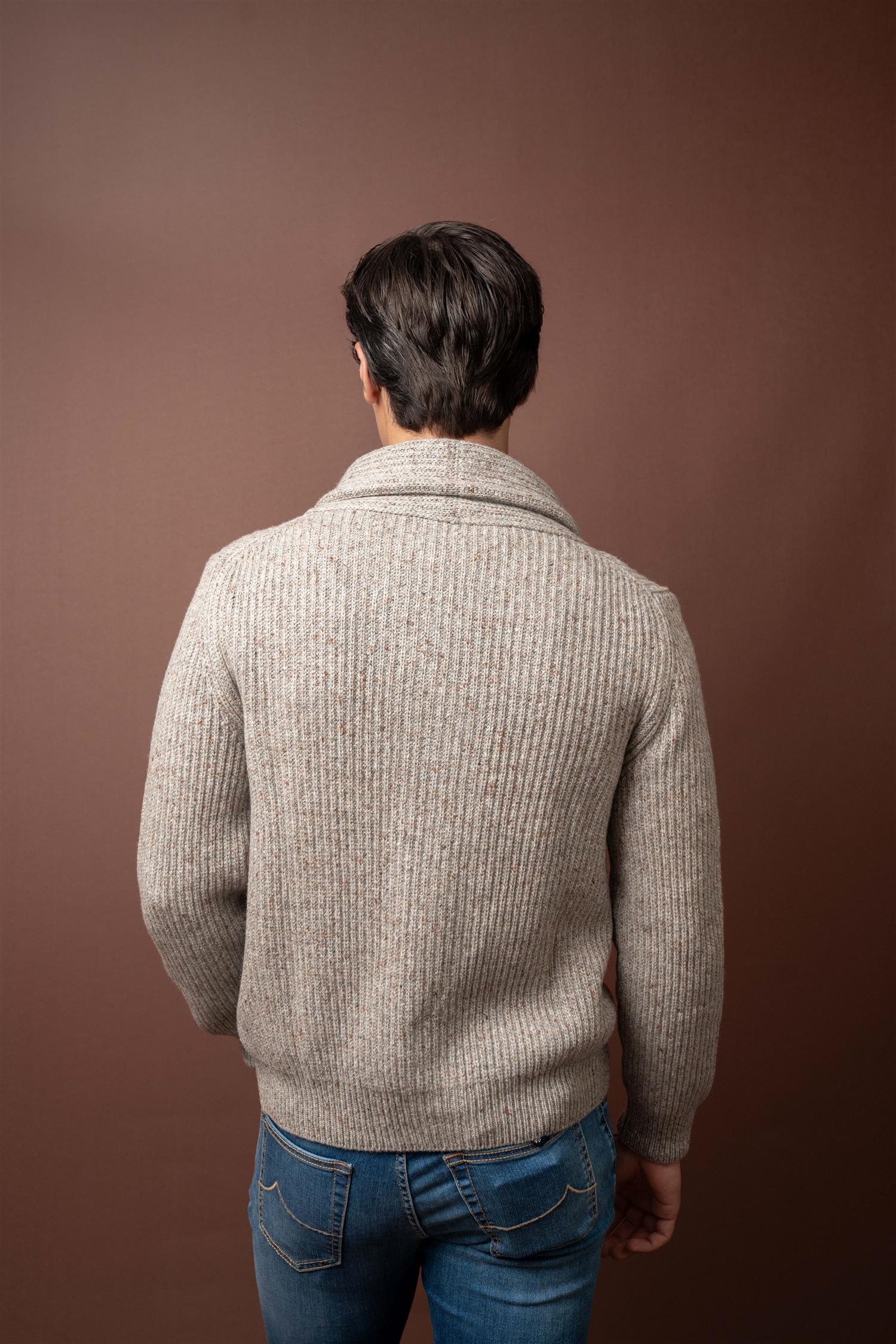 Shawl Collar Cardigan - Grey
