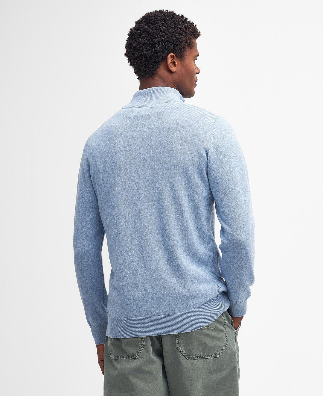 Half Zip Knitted - Light Blue