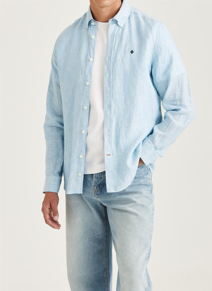 Douglas Linen Shirt - Blue