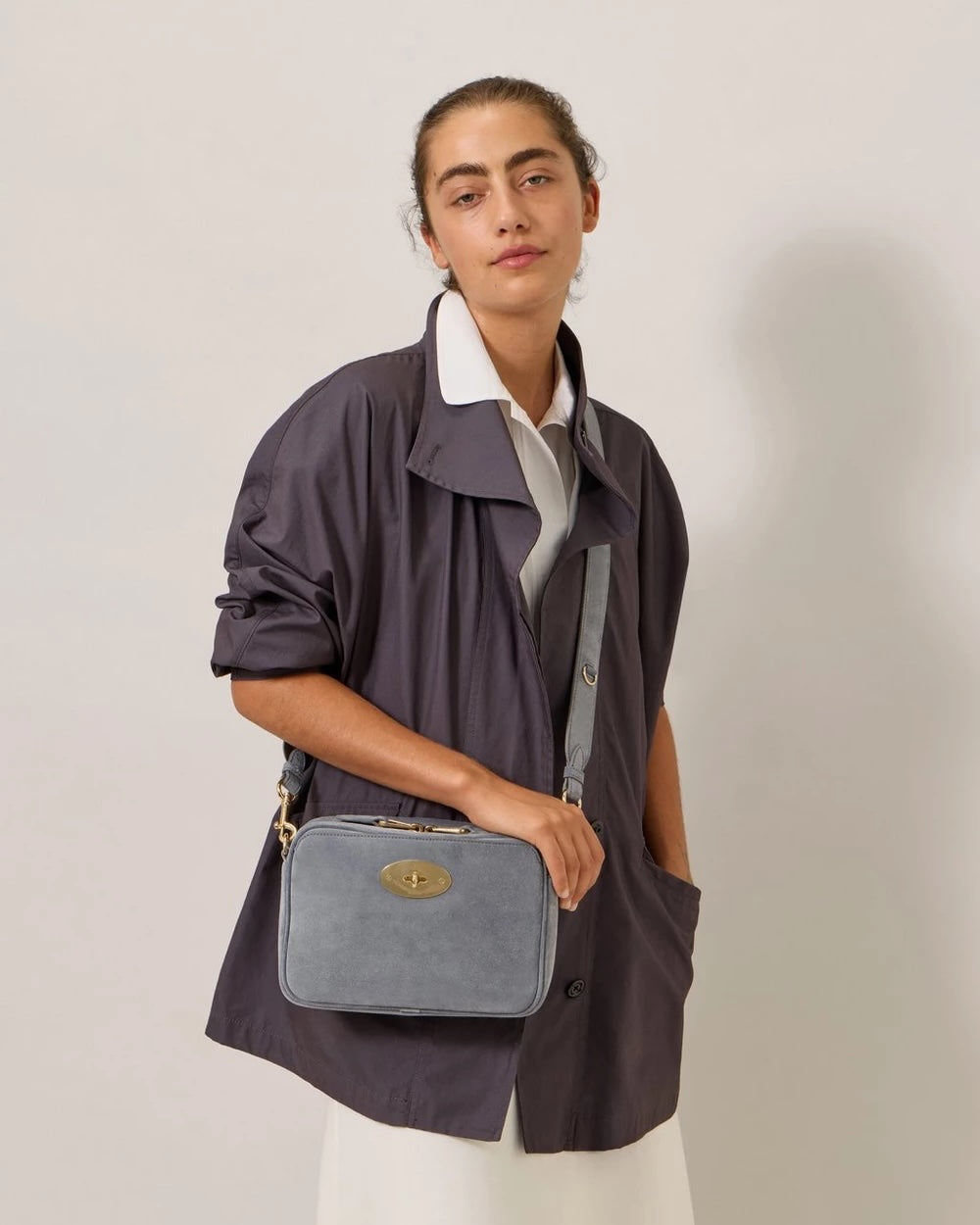 Darley Camera Bag Foggy Grey Suede