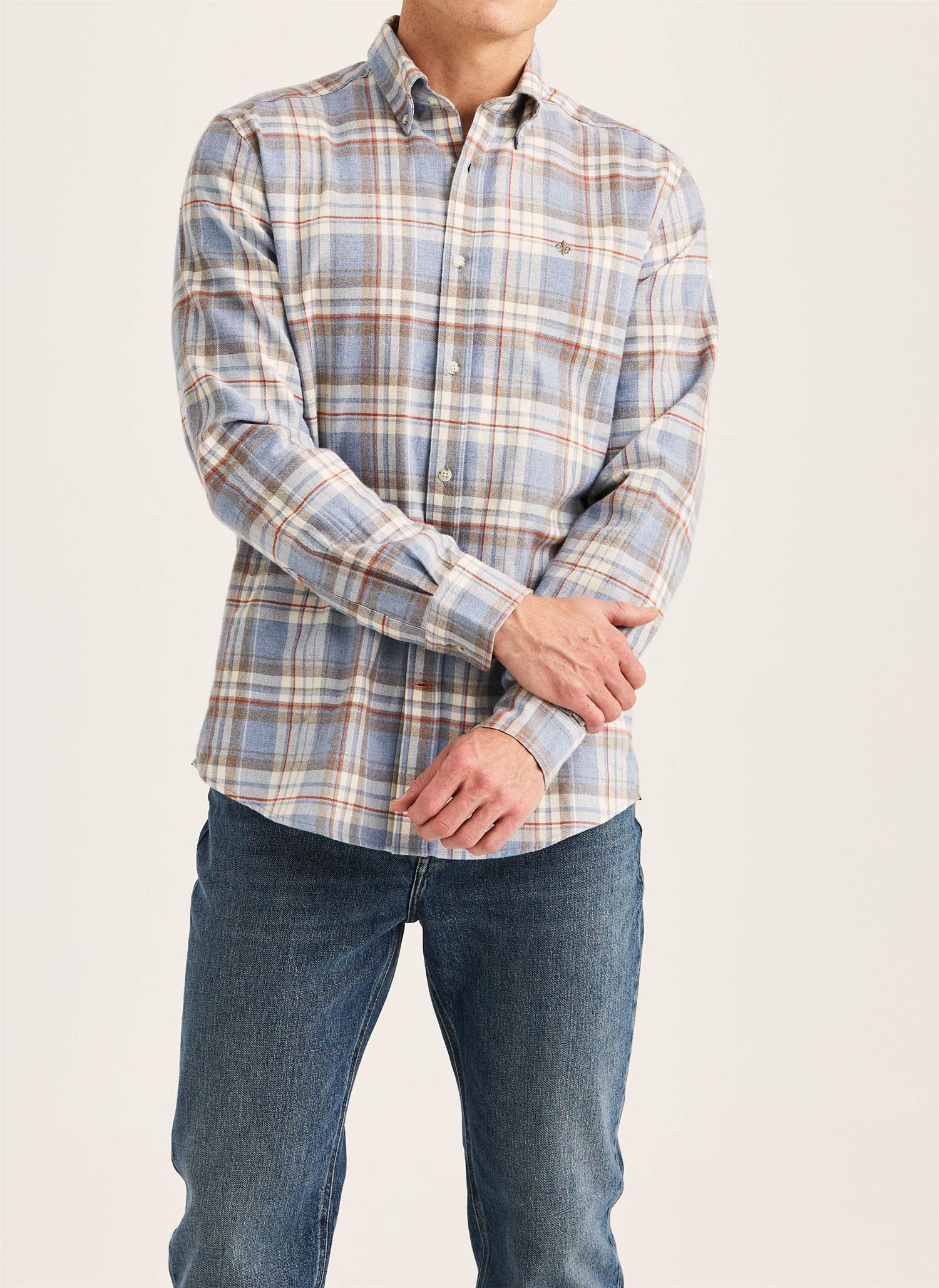 Happy Flannel Check Shirt - Blue