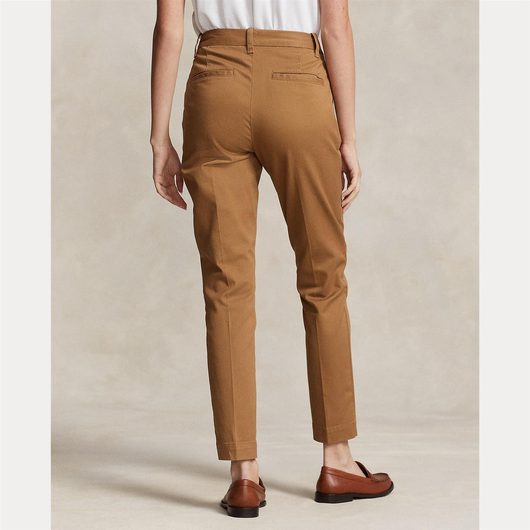 SLIM CHINO ANKLE FLAT FRONT - MONTANA KHAKI