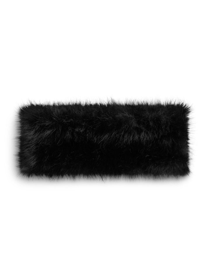 Mia Fake Fur Headband Black