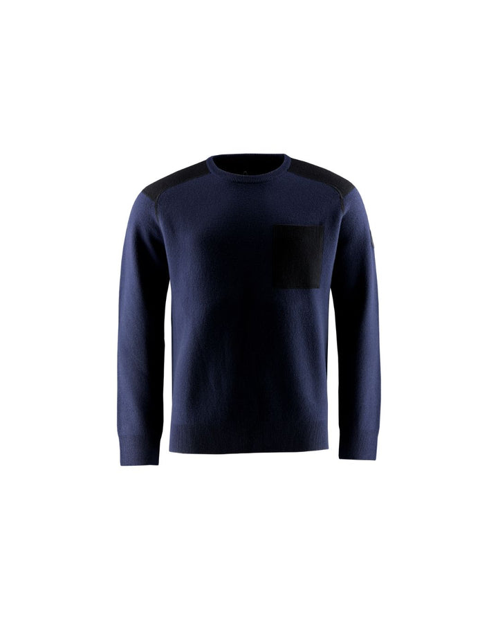 Spine Knitted Crewneck - Dark Navy