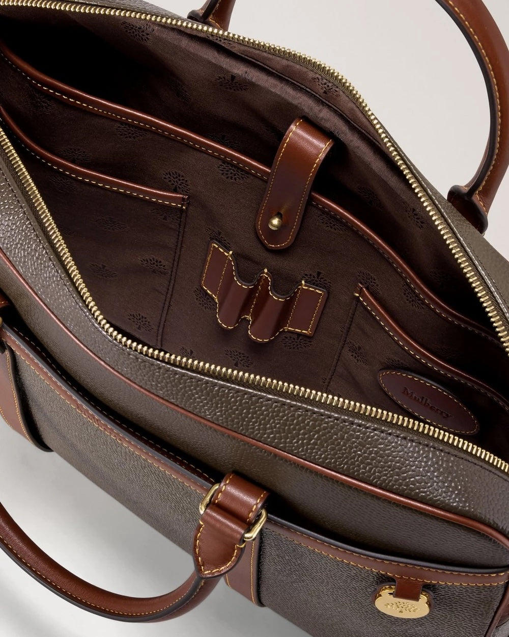 Heritage Briefcase Scotchgrn Mole-Cognac