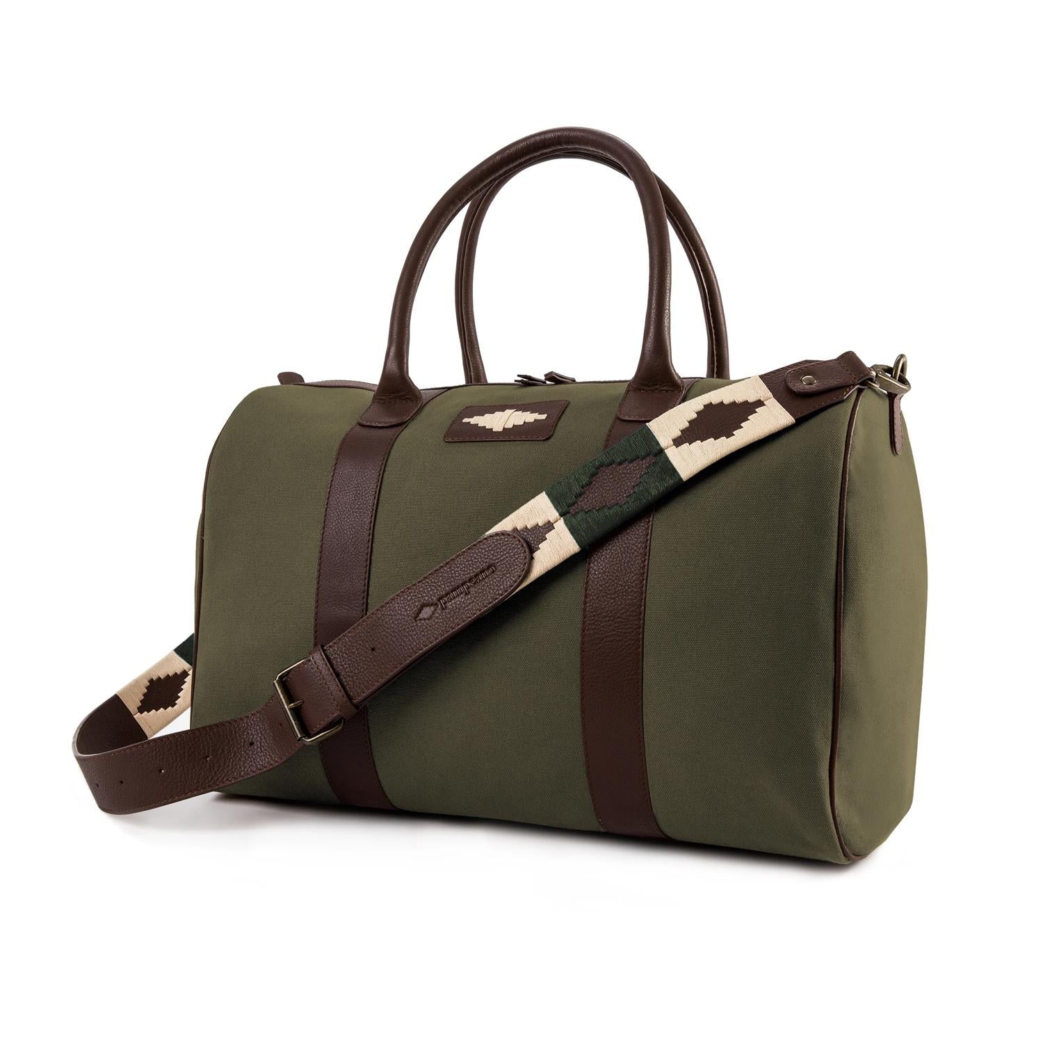 Varon Small Travel Bag - Brown/Forest
