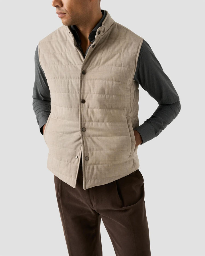 Padded Wool Vest - Sand