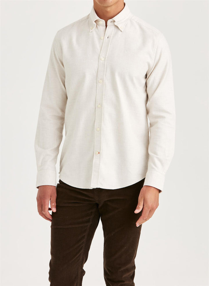 Twill Flannel Shirt - Off White