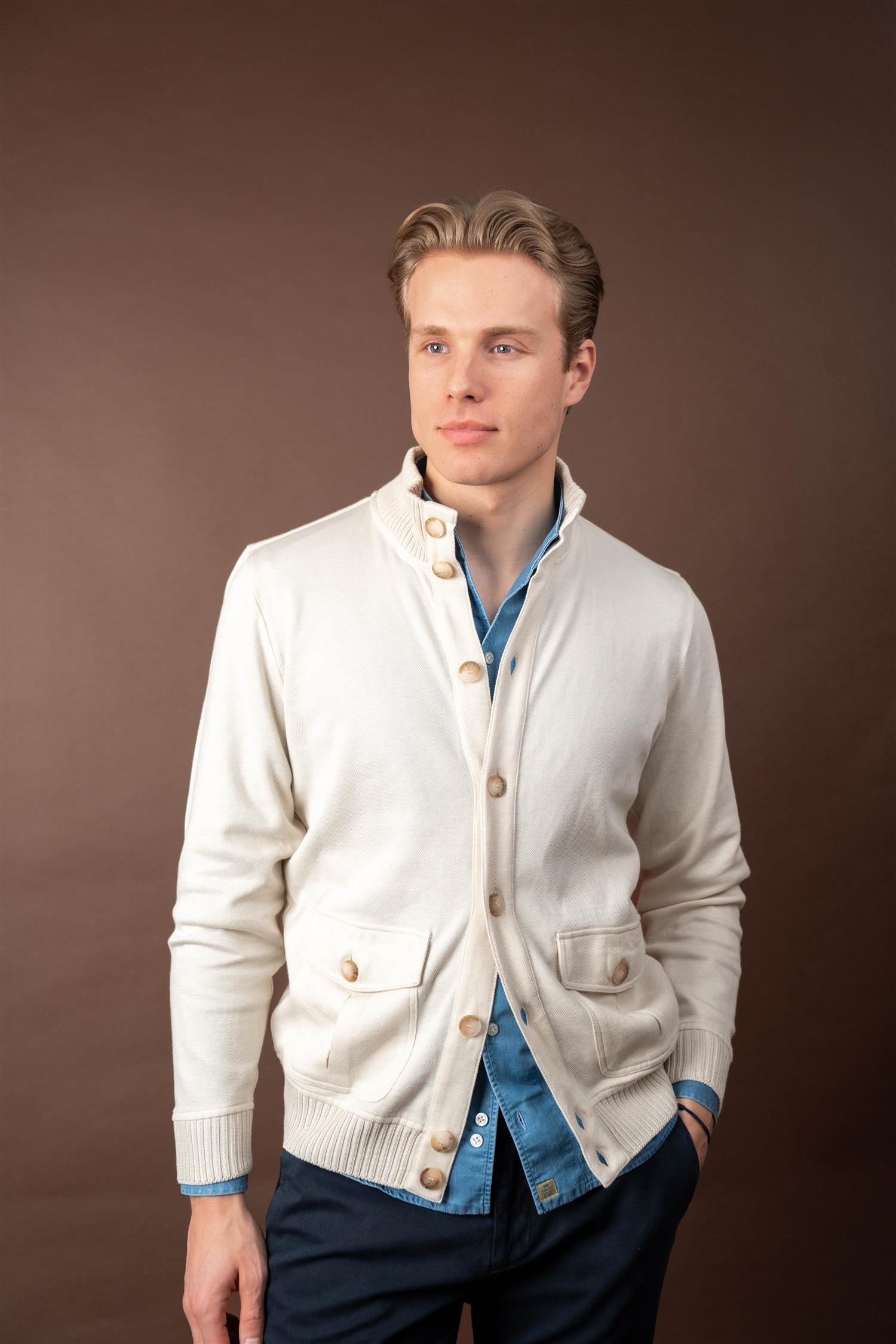 Bomber Cardigan - Panna